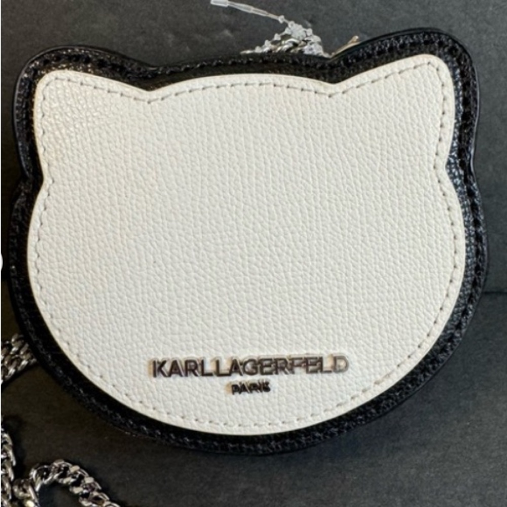 Karl Lagerfeld Paris Cat Crossbody silver chain - Picture 2 of 11
